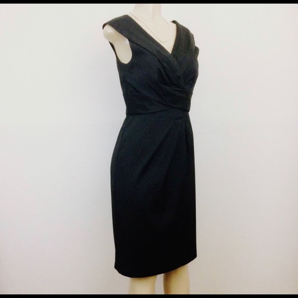 White House Black Market black satin dress